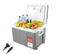 Glacière électrique portable 45L, Boîte Glacière 12/220 V - Camping - Glaciere Electrique Voiture, Gris