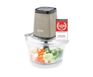 TZS First Austria Hachoir | Récipient en verre de 1.7L | 500W | 2 vitesses | Hachoir multiple | Fond anti-dérapant | Acier inoxydable