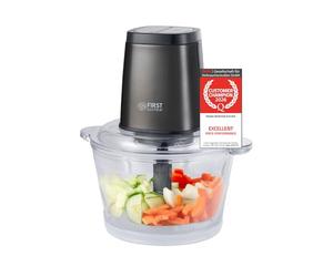 TZS First Austria Hachoir | Récipient en verre de 1.7L | 500W | 2 vitesses | Hachoir multiple | Fond anti-dérapant | Acier inoxydable