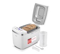 TZS First Austria Machine à Pain avec 14 Programmes, 900-1350g Capacité de pâte, 850W, Fonction Départ Différé, Maintien au Chaud, Arrêt Automatique, Minuteur, Écran LCD, Blanc - Machines à Pain