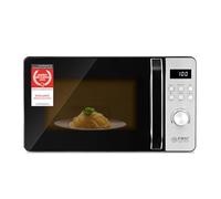 TZS First Austria micro-ondes digital avec grill, 20L, 700W micro-ondes, 800W grill, 8 programmes automatiques, démarrage rapide, écran LED, compact, antidérapant, inox, décongélation, gratinage