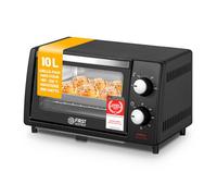 TZS First Austria - Mini-Four 10L 800W - Four avec réglage de la température jusqu'à 230°C - Avec minuteur de 60 min, 2 hauteurs d'insertion, plaque et grille - Pour petites cuisines et camping