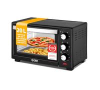 TZS First Austria - Mini Four 20L 1380W - Four avec réglage de la température jusqu'à 230°C - Avec minuteur de 60 min, 3 hauteurs d'insertion, plaque et grille - Pour petites cuisines et camping