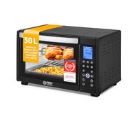 TZS First Austria - Mini-Four Numérique 30L 1600W Four avec réglage de la température jusqu'à 230°C, Avec minuteur de 60 min, 3 hauteurs d'insertion, plaque et grille, Pour petites cuisines et camping