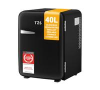 Mini Réfrigérateur Portable 40L, Mini Frigo de Chambre ou Hôtel - Silencieux, Réglages de Température, Retro, Noir