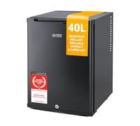 TZS First Austria - Mini réfrigérateur 40L silencieux - Petit mini-frigo avec porte réversible et lumière intérieure - Minibar pour camping, bureau, chambre & hôtel - Noir mat