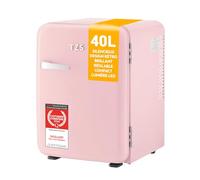 TZS First Austria Mini Réfrigérateur Rétro 40L - Silencieux 22dB - Sans Compresseur pour Chambre & Bureau - Rose - Frigo d'appoint - Design Vintage