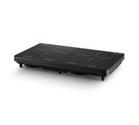 TZS First Austria Plaque induction double 3500W - 2 zones vitrocéramique, 10 niveaux, minuteur, écran LED, tactile, sécurité enfant, surchauffe - pour camping et cuisine mobile