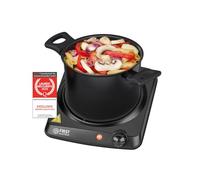 TZS First Austria - Plaque infrarouge 1200W - Ø 175 mm - Réchaud portable avec protection antisurchauffe & thermostat réglable - Plaque vitrocéramique pour tous types de casseroles