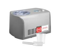 TZS First Austria Sorbetière 1,2L - 135W - Compresseur et Fonction Réfrigérante - Machine à Glace pour Crème Glacée, Sorbet ou Frozen Yogurt - Acier Inox - Gris