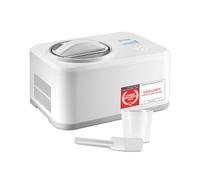 TZS First Austria Sorbetière 1,5L - 120W - 4-en-1 Machine à Glace et Yaourtière avec Chauffage - Auto-Réfrigérante - Cuve Inox Amovible - Blanc