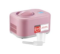 TZS First Austria - Sorbetière 1L avec Compresseur 3-en-1-100W Machine à Glace Auto-Réfrigérante - Pour Frozen Yogurt, Sorbet & Glace - Cuve Inox - Rose
