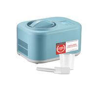TZS First Austria - Sorbetière 1L avec Compresseur 3-en-1-100W Machine à Glace Auto-Réfrigérante - Pour Frozen Yogurt, Sorbet & Glace - Cuve Inox - Turquoise