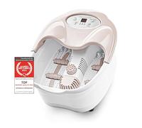 TZS First Austria Bain de Pied Bouillonnant - Appareil de Massage Pieds avec Chauffage, Bulles d'Air, 4 Rouleaux de Massage, 450W, 2 Programmes, Rose