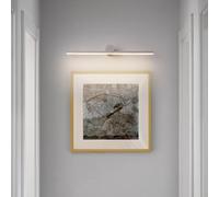 TZSMUM Applique Murale Miroir LED Salle de Bains Lampe Murale Intérieure Étanche Luminaire Mural Moderne Longue Éclairage Mural Aluminium pour Miroir Armoir Tableau (Blanc-Lumière Chaude,60cm)