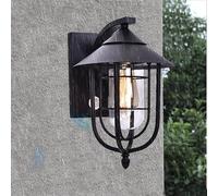 TZSMUM E27 Applique Murale Extérieure Rétro Luminaire Mural avec Détecteur de Mouvement Lampe Murale IP65 Etanche Éclairage Mural Vintage Industriel pour Jardin Terrasse Pathway (Noir)