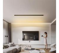 TZSMUM LED Minimaliste Plafonnier 3 Températures de Couleur Lampe de Plafond Moderne Aluminium Linéaire Luminaire Plafonnier 3000K/4000K/6000K Salle à Manger Chambre Couloir (Lumière Chaude,80cm)