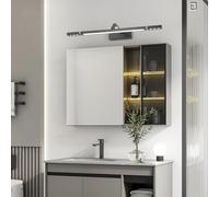 TZSMUM Miroir LED Applique Murale Rotatifs 160° Lampe Murale Etanche Intérieur Luminaire Mural Longue 4500K Éclairage Mural Acrylique pour Tableau Vitrines Salle de Bain (Noir,56cm)