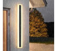 TZSMUM Solaire Extérieur Applique Murale Étanche IP65 Jardin Lampe Murale Solaire Sans Fil Luminaire Mural LED Solaire Patio Éclairage Mural pour Terrasse Pathway Villa (Lumière Chaude,120cm)