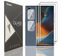 Tzstz 2+2 Pièces Verre Trempé pour Motorola Edge 50 Fusion Protection Écran ，3D Couverture Complète Film de Protection，Sans Bulles, Anti-Rayures，HD Film de Protection D'écran