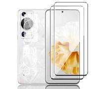 Tzstz 2+2 Pièces Verre Trempé Protecteur，pour Huawei P60 Pro，3D couverture plein écran，Dureté 9H，Anti Rayures，Huawei P60 Pro D'écran Protecteur
