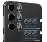 Tzstz 2 pièces-noir pour Samsung Galaxy S24 5G Caméra Protecteur Anti-Rayures 9H Dureté Protecteurs d’objectif