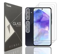 Tzstz 3+2 Pièces Verre Trempé D'écran Protecteur pour Samsung Galaxy A55 Dureté 9H Anti Rayures HD Film de Protection D'écran