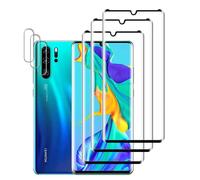 Tzstz 3+3 Pièces Verre Trempé pour Huawei P30 Pro Protection Écran ，3D Couverture Complète Film de Protection，Sans Bulles, Anti-Rayures，HD Film de Protection D'écran