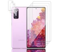 Tzstz 3+3 Pièces Verre Trempé Protecteur,pour Samsung Galaxy S20 FE 5G，Dureté 9H,Anti Rayures,Samsung Galaxy S20 FE D'écran Protecteur