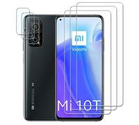 Tzstz 3+3 Pièces Verre Trempé Protecteur,pour Xiaomi Mi 10T 5G/ Mi 10T Pro 5G，Dureté 9H,Anti Rayures,Xiaomi Mi 10T 5G/ Mi 10T Pro 5G D'écran Protecteur