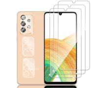 Tzstz 3 Pièces Verre Trempé D'écran Protecteur pour Samsung Galaxy A33 Dureté 9H Anti Rayures HD Film de Protection D'écran
