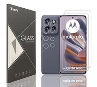 Tzstz Lot de 2 + 2 films de protection d'écran en verre trempé pour Motorola Edge 50 Neo - Sans bulles - Résistant aux rayures - Protection d'écran HD