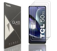 Tzstz Lot de 3 films de protection d'écran en verre trempé pour TCL 50 5G 6,56", dureté 9H, anti-rayures, film HD