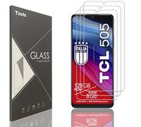 Tzstz Lot de 3 films de protection d'écran en verre trempé pour TCL 505 6,75", dureté 9H, anti-rayures, film HD