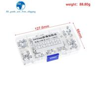 TZT 5*20 Kit d'assortiment de tubes de verre à soufflage rapide, 5x20MM, 0,2a, 0,5a 1A 2A 3A 5A 8A 10A 15A 20A/250V + boîte