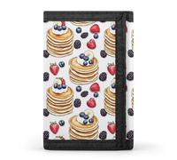 TZTTZT Berry Cakes Portefeuille pour homme avec 8 fentes pour cartes de crédit et poche frontale