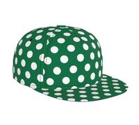 TZTTZT Casquette de camionneur plate pour femmes et hommes, réglable, vert foncé, imprimé à pois (A) casquette de baseball plate Snapback chapeaux pour hommes
