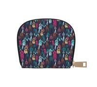 TZTTZT Colorido Dreamcatcher1 Porte-cartes de crédit en cuir pour femme