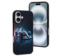 TZTTZT Compatible avec iPhone 16 - Coque de téléphone compatible avec iPhone 16 - Coque de téléphone mignonne pour homme et femme, résistante aux rayures (noir)