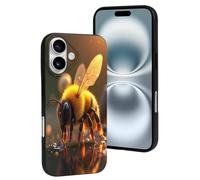 TZTTZT Coque compatible avec iPhone 16 - Coque de téléphone compatible avec iPhone 16 - Coque mignonne pour homme et femme - Résistante aux rayures - Noir