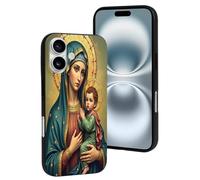 TZTTZT Coque compatible avec iPhone 16 - Coque de téléphone compatible avec iPhone 16 - Coque mignonne pour homme et femme - Résistante aux rayures - Noir