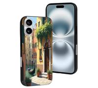 TZTTZT Coque compatible avec iPhone 16 - Impression canal lumineux n° 7 - Coque de téléphone compatible avec iPhone 16 - Coque mignonne pour homme et femme - Résistante aux rayures - Noir