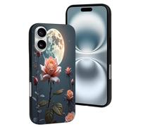TZTTZT Coque compatible avec iPhone 16 - Imprimé lune rose n° 831 - Coque de téléphone compatible avec iPhone 16 - Coque mignonne pour homme et femme - Résistante aux rayures