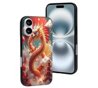 TZTTZT Coque compatible avec iPhone 16 - Motif dragon du Nouvel An n° 164 - Coque de téléphone compatible avec iPhone 16 - Coque mignonne pour homme et femme - Résistante aux rayures