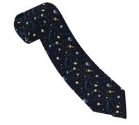 TZTTZT Cravates pour homme - Cravate confortable bleu marine imprimé ciel étoilé pour le travail, la fête des pères, un anniversaire, un mariage