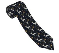TZTTZT Cravates pour homme - Cravates confortables avec imprimé cerf blanc ciel étoilé pour affaires, fête des pères, anniversaire, mariage