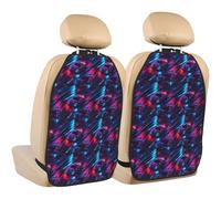 TZTTZT Cyber Cool Lot de 2 tapis de protection pour siège arrière de voiture de course XL Protège de la saleté, de la boue, avec 3 organiseurs, accessoires de voiture