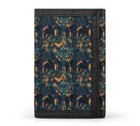 TZTTZT Cyber Style Portefeuille imprimé tigre pour homme, petit portefeuille à deux volets, 8 porte-cartes de crédit, poche avant mince minimaliste