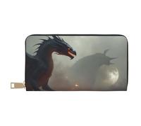 TZTTZT Dark Dragon-A Print Wallet Women Leather Bifold Multi Card Wallet, Long Purse Women Wallets