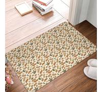 TZTTZT - Ensemble de tapis de porte avant en arachide, entrée intérieure extérieure, facile à nettoyer, tapis d'entrée à l'air dernière intervention, tapis de patio de 40,6 x 61 cm, utilisation pour